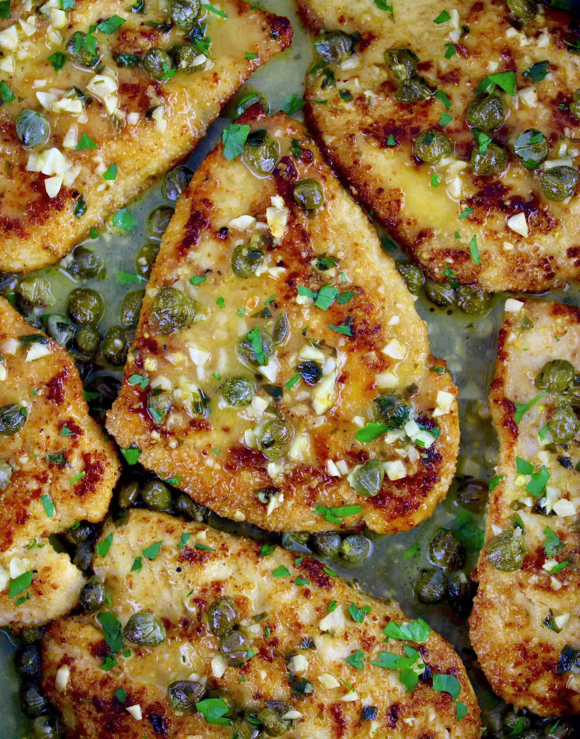 Chicken Piccata in skillet